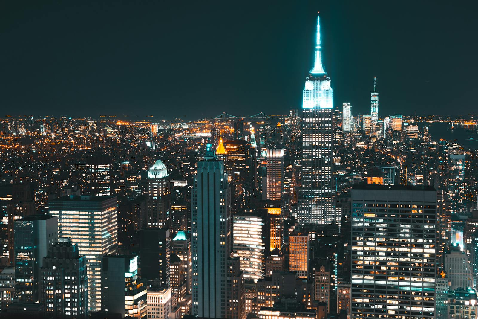 Lit Skyscrapers during Nighttime