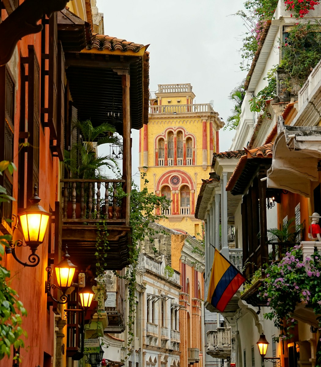 Colorful streets of Cartagena, Colombia