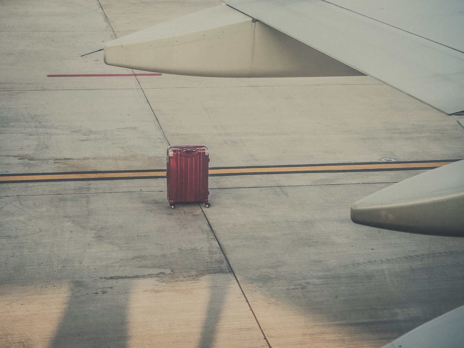 Lost luggage at an airport