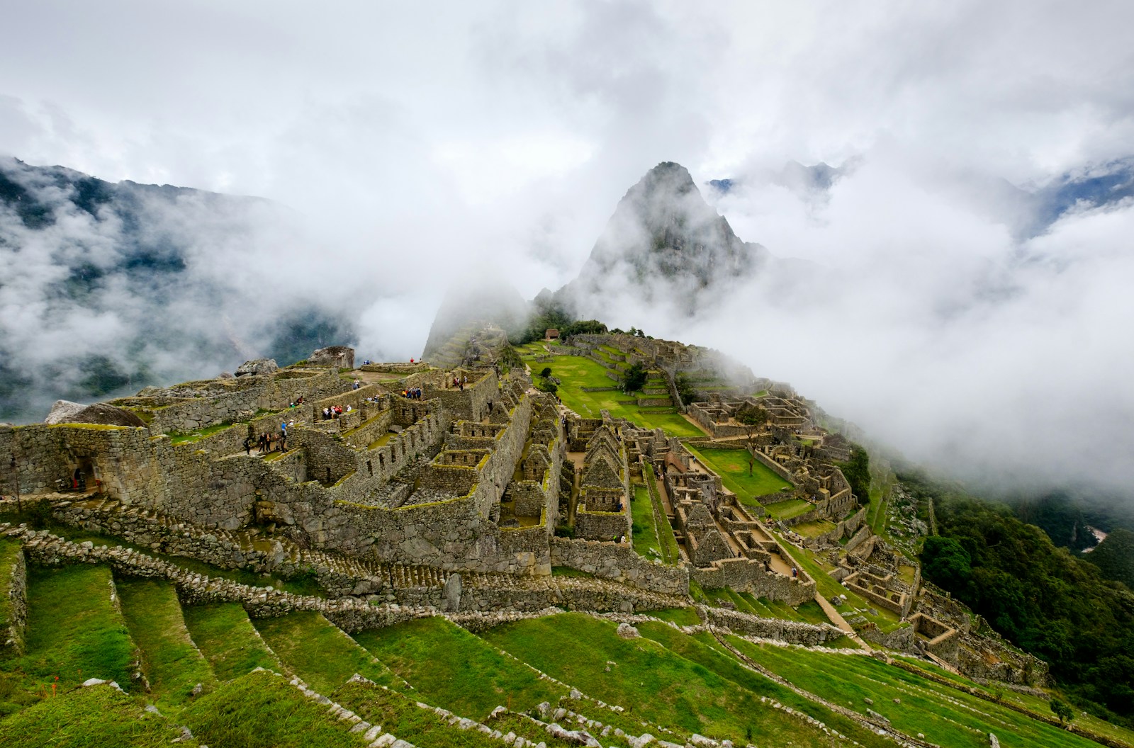 Machu Picchu in Peru a view of the ruins of a mountain in the clouds